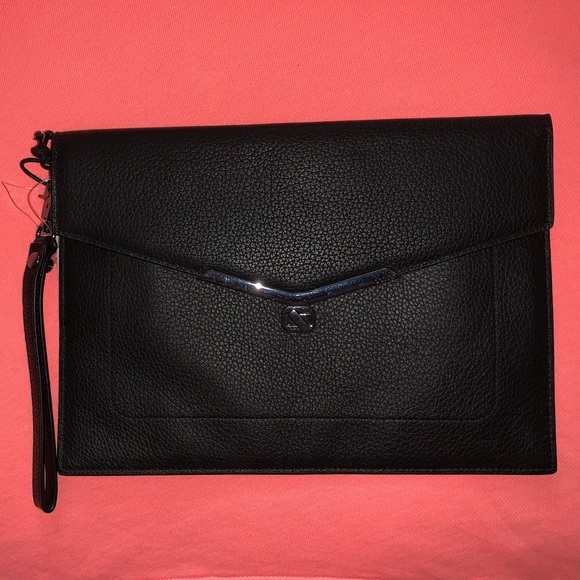 Botkier Valentina Flap Leather Clutch